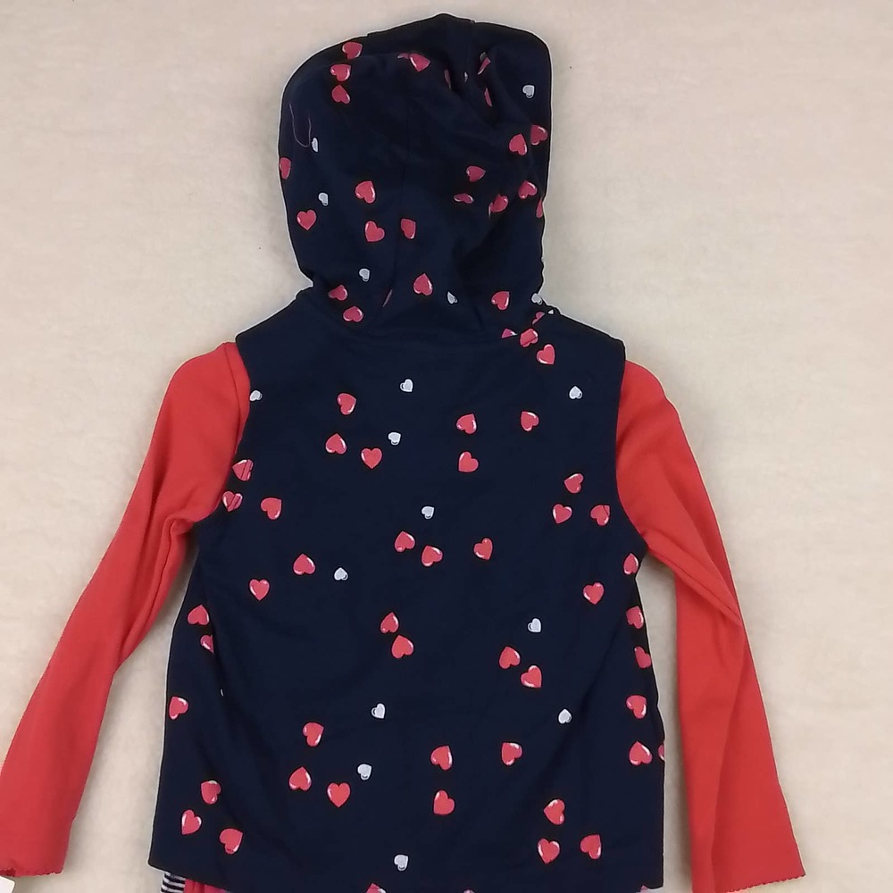 Carter's Baby 3‎ Piece Set Size 24mo in Red White Blue w/ Hearts - Picture 7 of 15